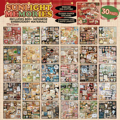 Realistic Faux Embroidery Effect Sticker Book