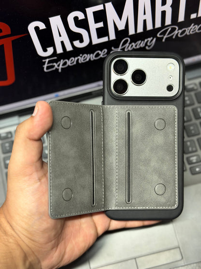 Fold Leather MagSafe Wallet with Stand
