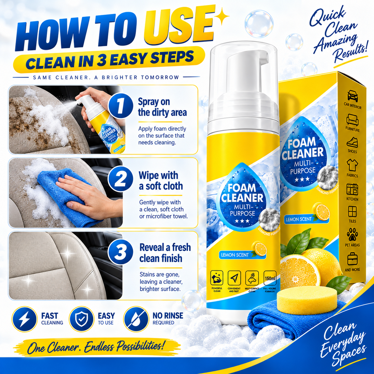 Multipurpose Foam Cleaning Spray