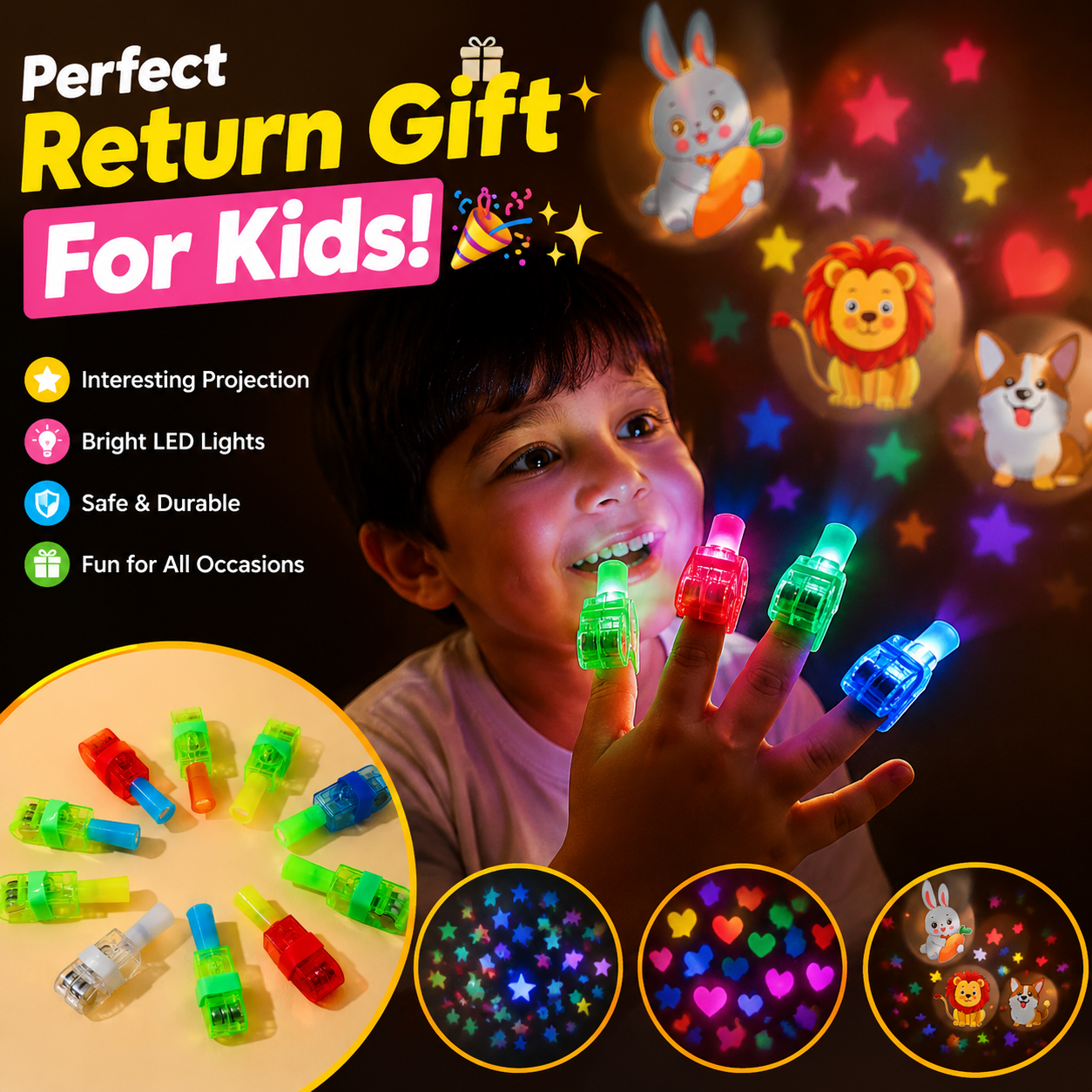 LED Projection Finger Lights – Finger Ring Toy