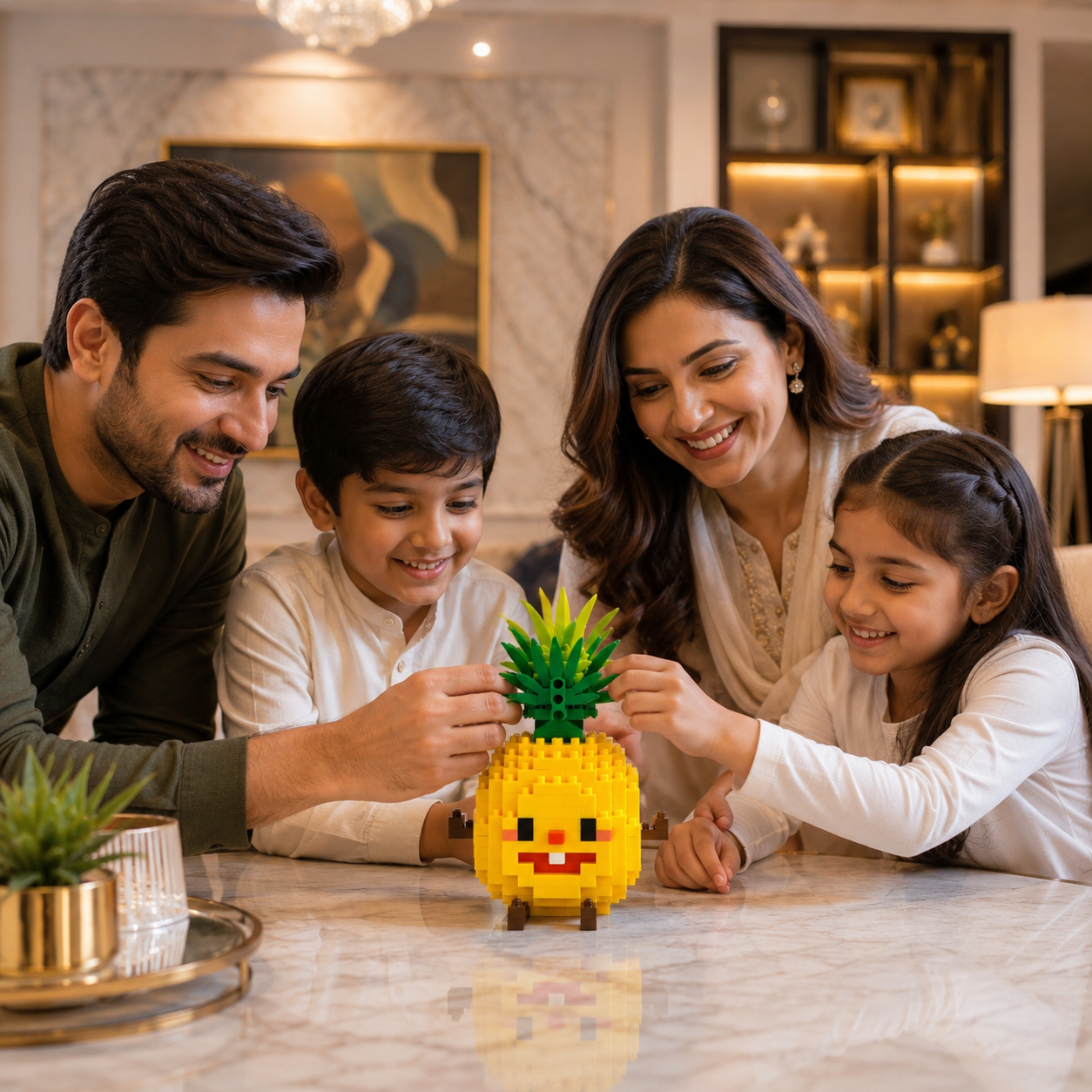 Food Shaped Building Block Toy Pineapple