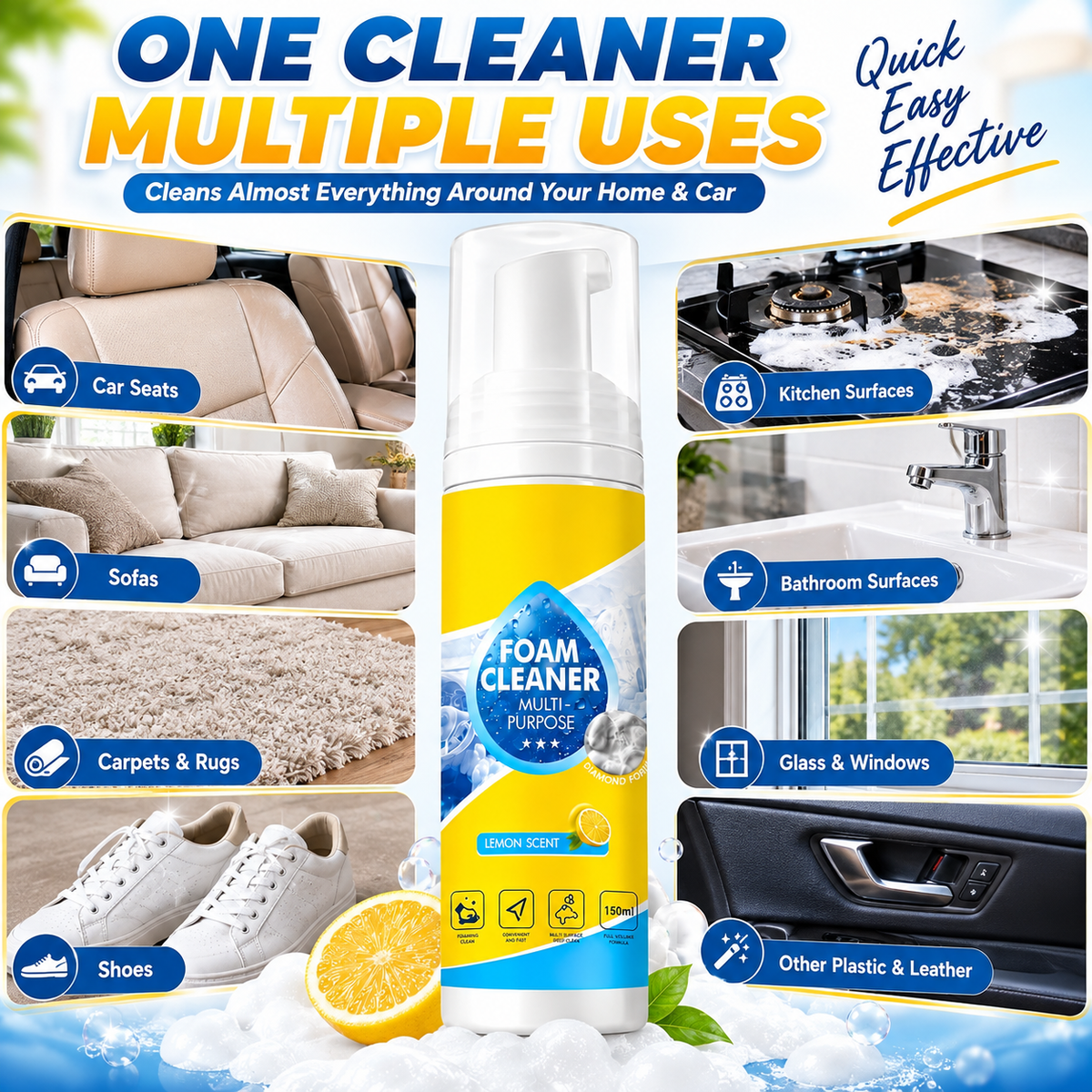 Multipurpose Foam Cleaning Spray