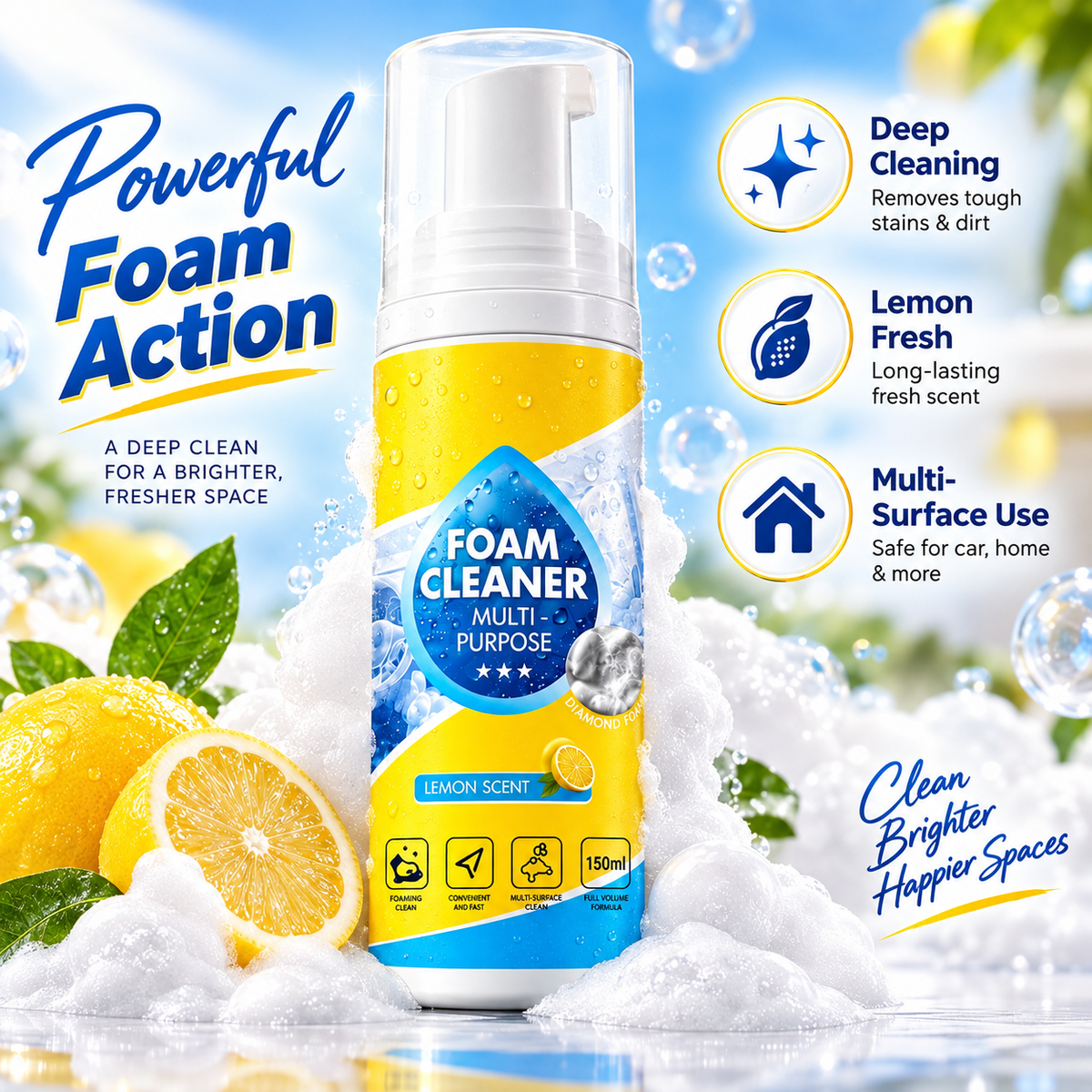 Multipurpose Foam Cleaning Spray