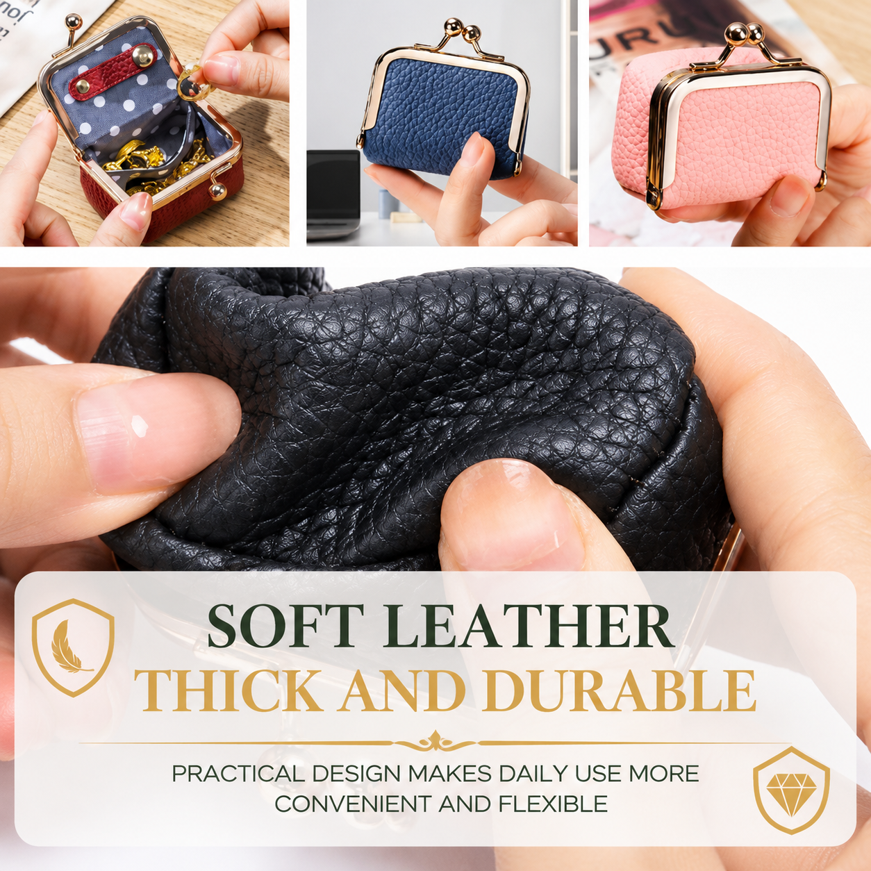 Travel Jewelry Case Organizer in Genuine Leather