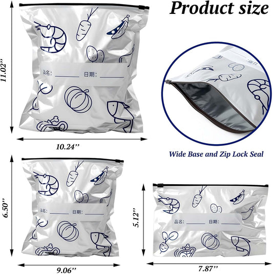 Reusable Aluminum Foil Zip Lock Storage Bags