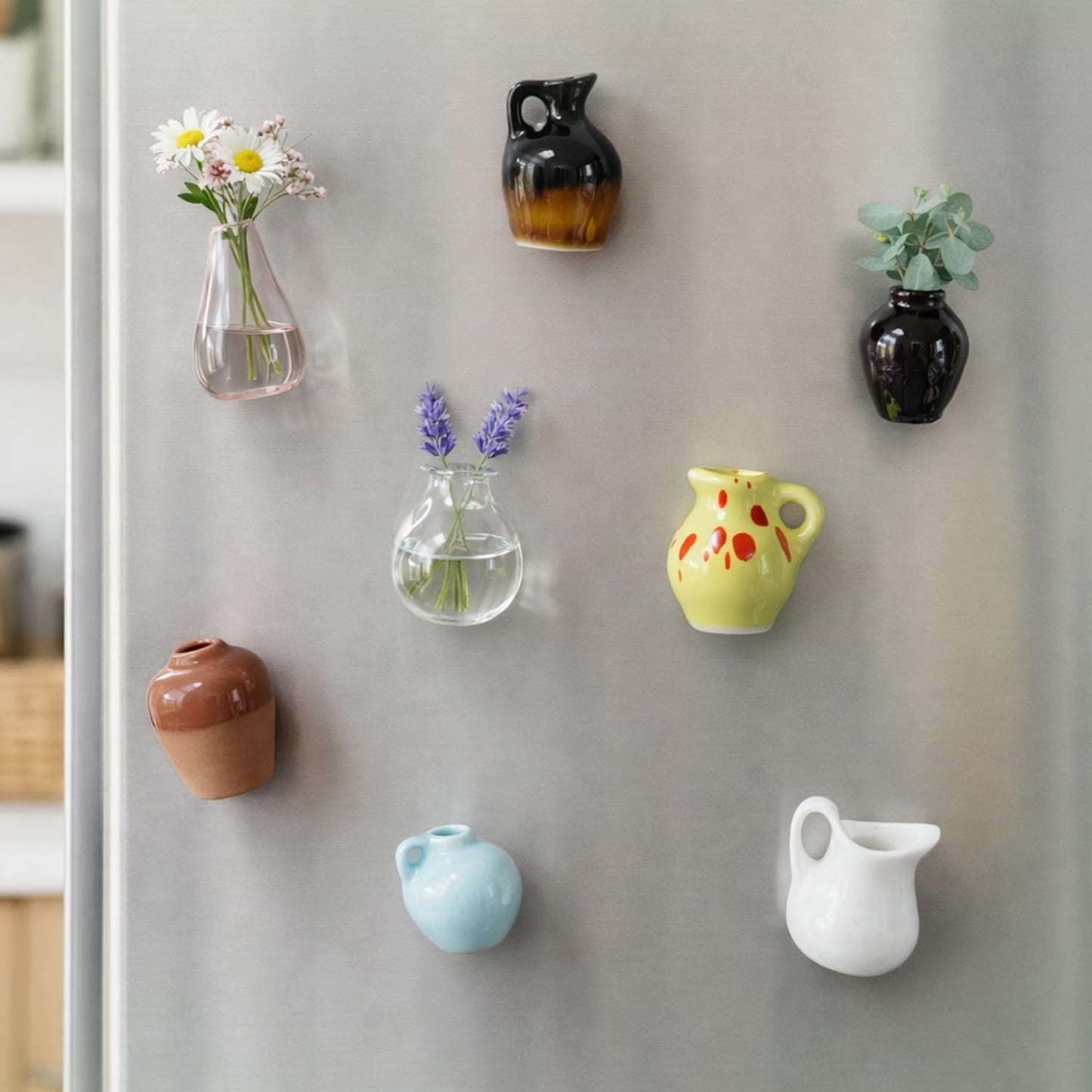 Mini Magnetic Flower Vase Set