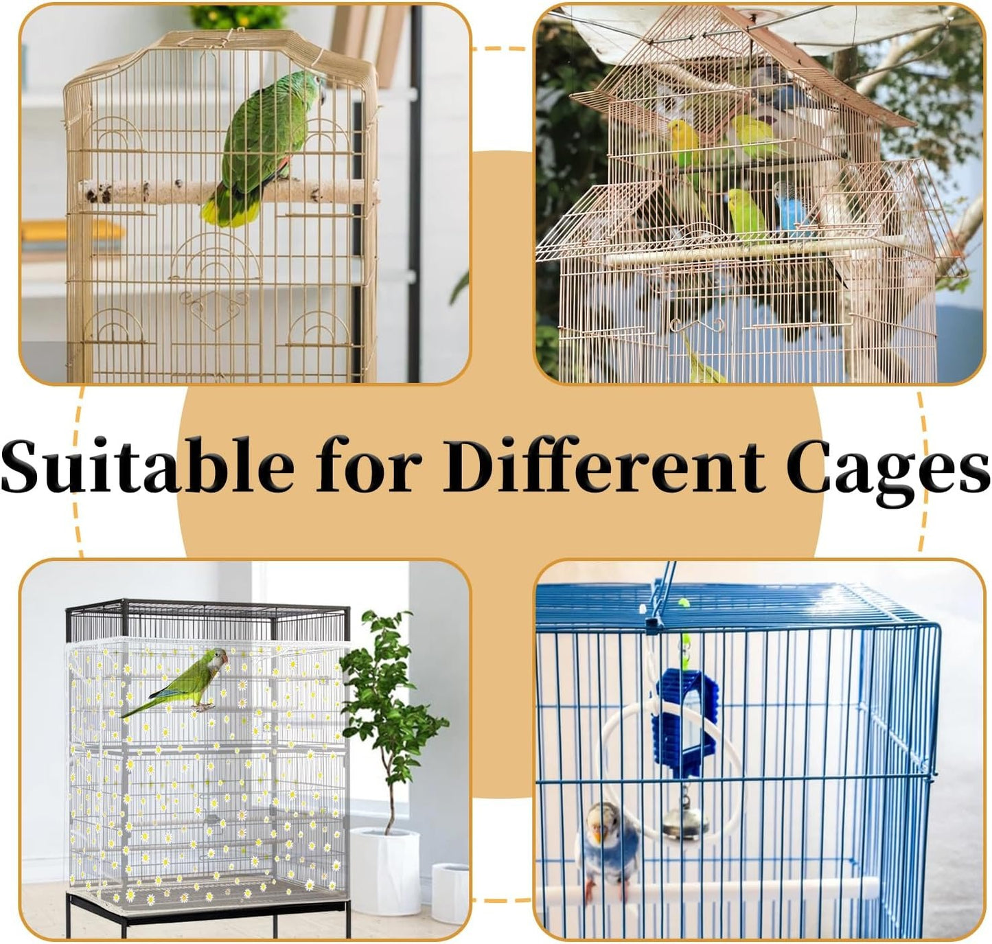 Bird Cage Cover Net (Daisy Design)