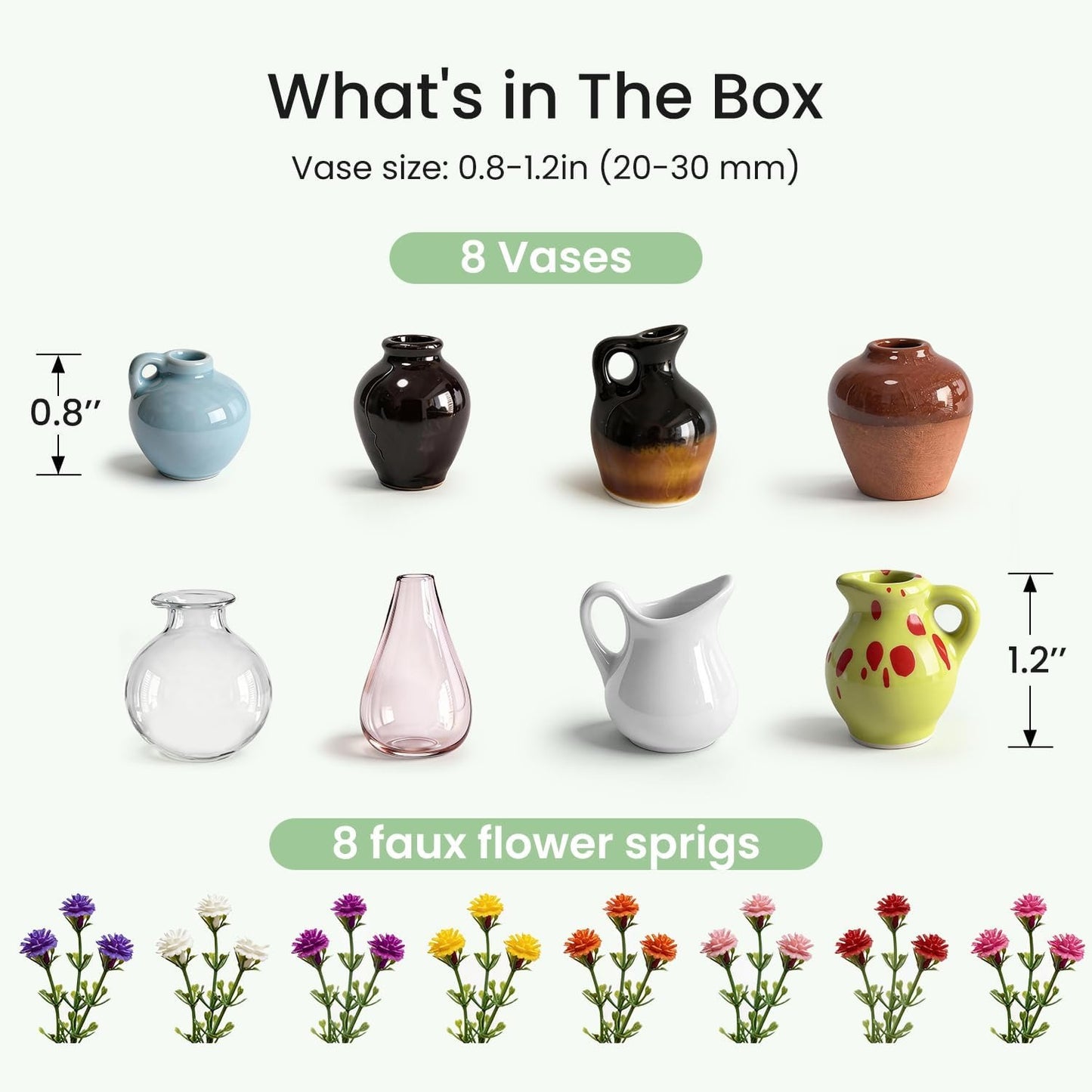 Mini Magnetic Flower Vase Set
