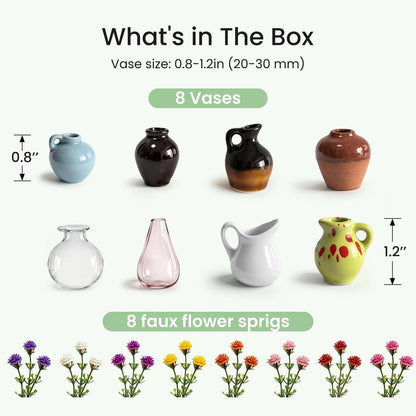 Mini Magnetic Flower Vase Set