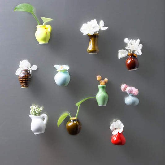 Mini Magnetic Flower Vase Set