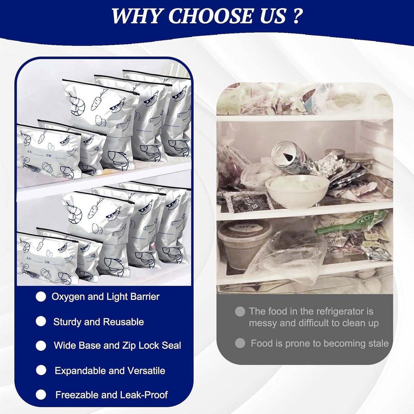 Reusable Aluminum Foil Zip Lock Storage Bags