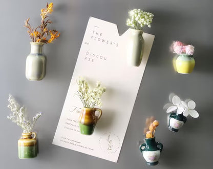 Mini Magnetic Flower Vase Set