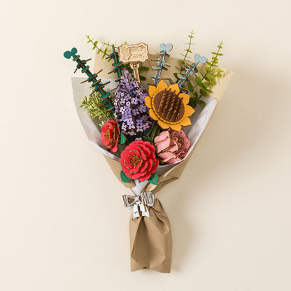 DIY 3D Wooden Flower Puzzle