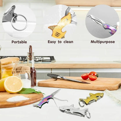 3-in-1 Shark Multi Tool Keychain 🦈