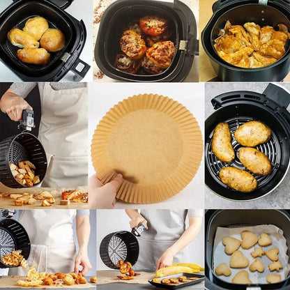 Disposable Air Fryer Paper Liner-50pcs (Premium Plastic Packing High Quality)