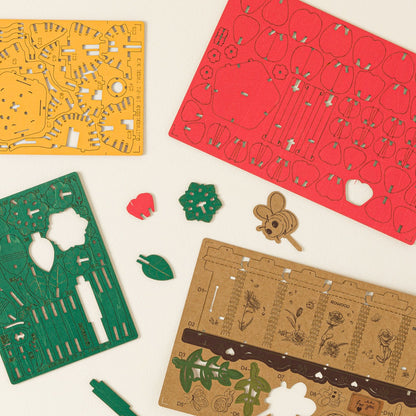DIY 3D Wooden Flower Puzzle