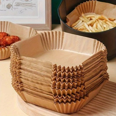 Disposable Air Fryer Paper Liner-50pcs (Premium Plastic Packing High Quality)