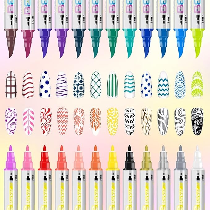 Dual Tips Nail Art Pens
