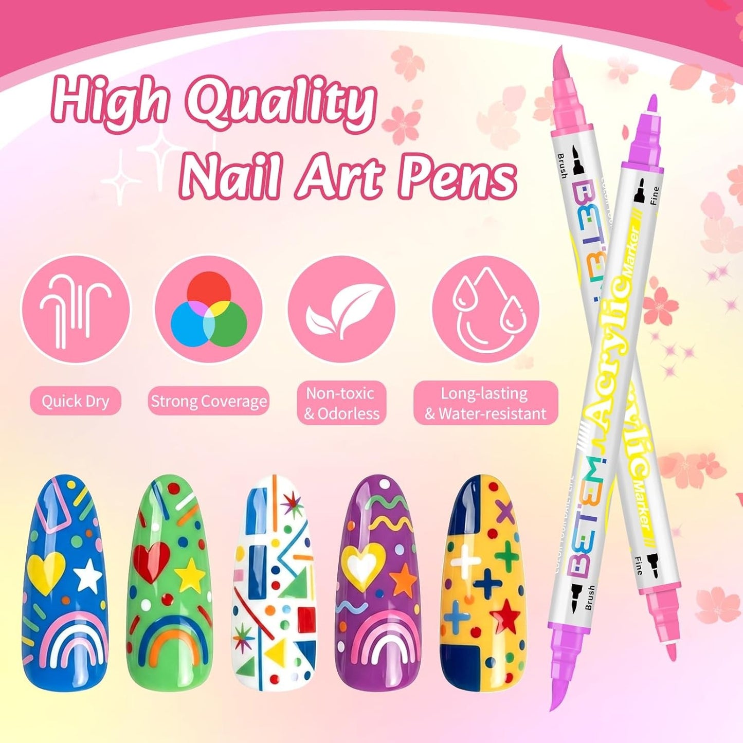Dual Tips Nail Art Pens