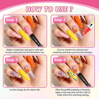 Dual Tips Nail Art Pens