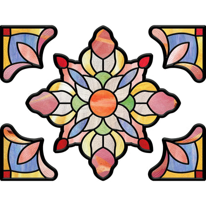 Rainbow Lotus Window Glass Sticker
