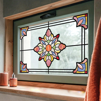 Rainbow Lotus Window Glass Sticker