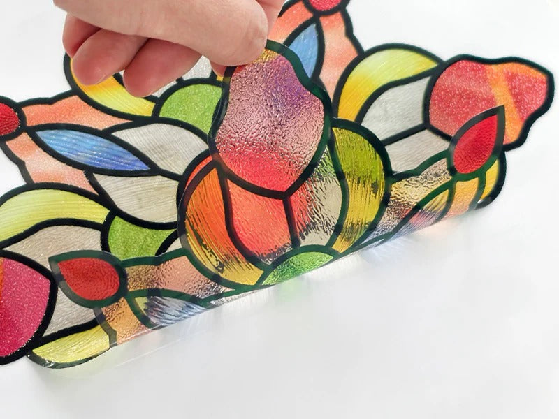 Rainbow Lotus Window Glass Sticker