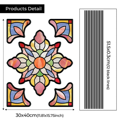 Rainbow Lotus Window Glass Sticker